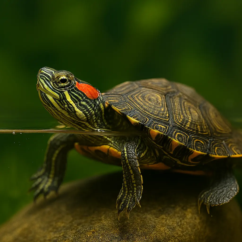 Tortuga de orejas rojas (Trachemys scripta elegans)